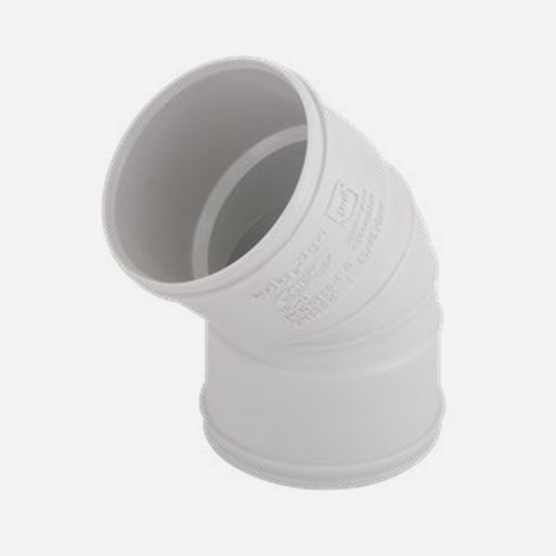 تصویر  زانو 45 درجه دوسر کوپل PVC-U سایز 90