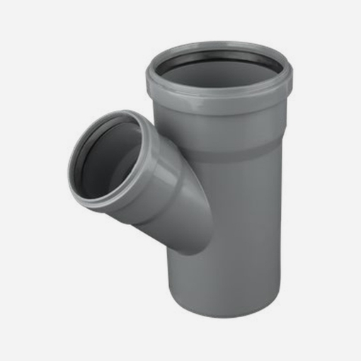 تصویر  سه راهی 45 درجه پوش فیت سایز 125-110